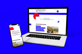 Refonte du site de l'ENSAP Bordeaux, mockup site version mobile et ordinateur