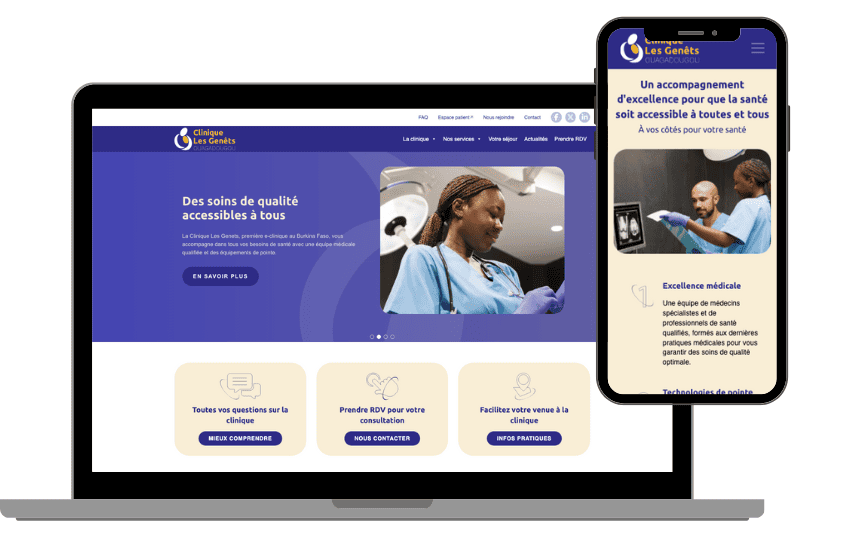 Site web éco-conçu de la Clinique des Genêts